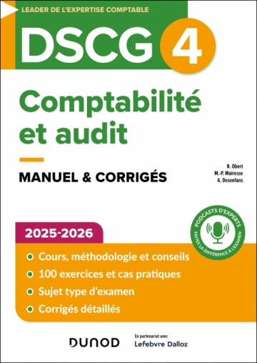 DSCG 4 - Comptabilité et audit - Manuel 2025-2026