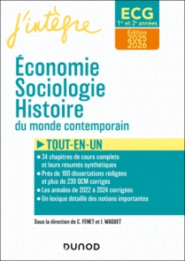 ECG 1 ET ECG 2 -  Economie, Sociologie, Histoire du monde contemporain 2025-2026